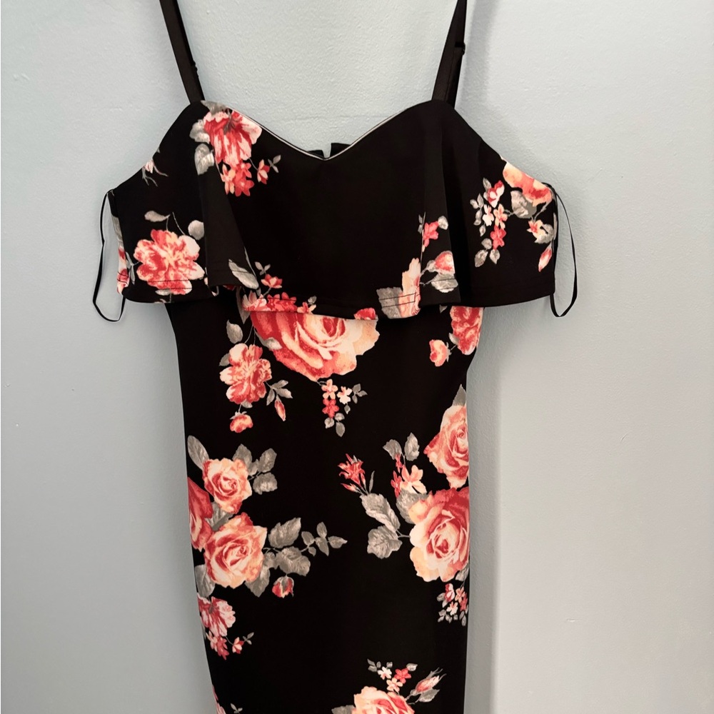 Classic Black red flower